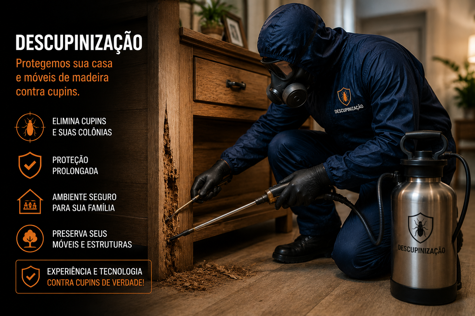 Descupinização em BH — eliminação de cupins de madeira e solo pela Prag Off